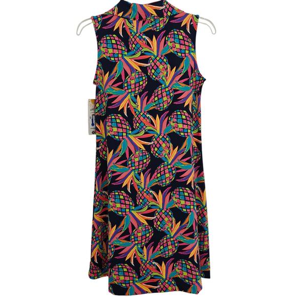 Lulu B Sleeveless Quarter Zip Dress Size XS Pineapple Beach Resort UPF 50+ NWT - Picture 7 of 11